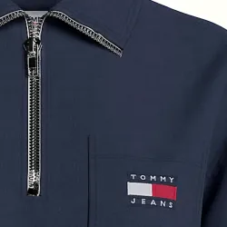 Sweat shirt femme Tommy Jeans flag logo classic Bleu - ZESHOES Sweat shirt femme Tommy Jeans flag logo classic Bleu - ZESHOES