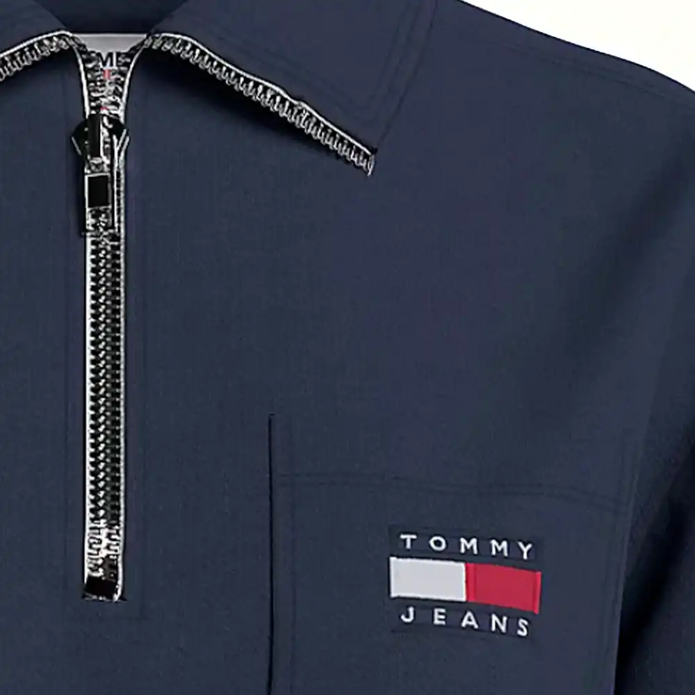 Sweat shirt femme Tommy Jeans flag logo classic Bleu - ZESHOES Sweat shirt femme Tommy Jeans flag logo classic Bleu - ZESHOES