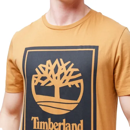 Produits victimes de leur succès Timberland Orange YC core+ stack logo tee