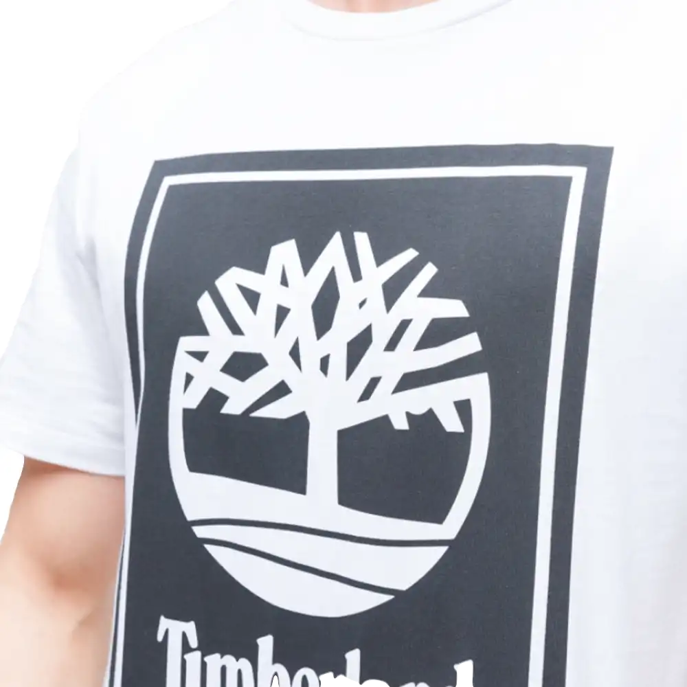 T shirt manche courte homme Timberland YC core+ stack logo tee Blanc - ZESHOES