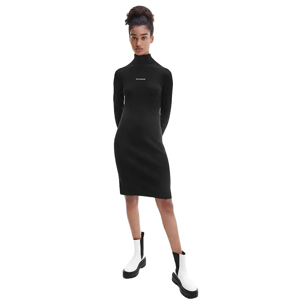 Robe femme Calvin Klein Logo brodé Noir - ZESHOES