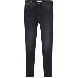 Jeans femme Calvin Klein High rise skinny ankle Noir - ZESHOES
