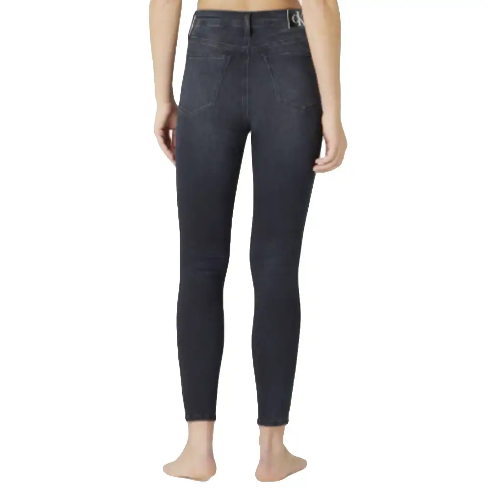 Jeans femme Calvin Klein High rise skinny ankle Noir - ZESHOES Jeans femme Calvin Klein High rise skinny ankle Noir - ZESHOES