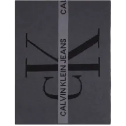 Echarpe homme Calvin Klein Cotton tape scarf Gris - ZESHOES