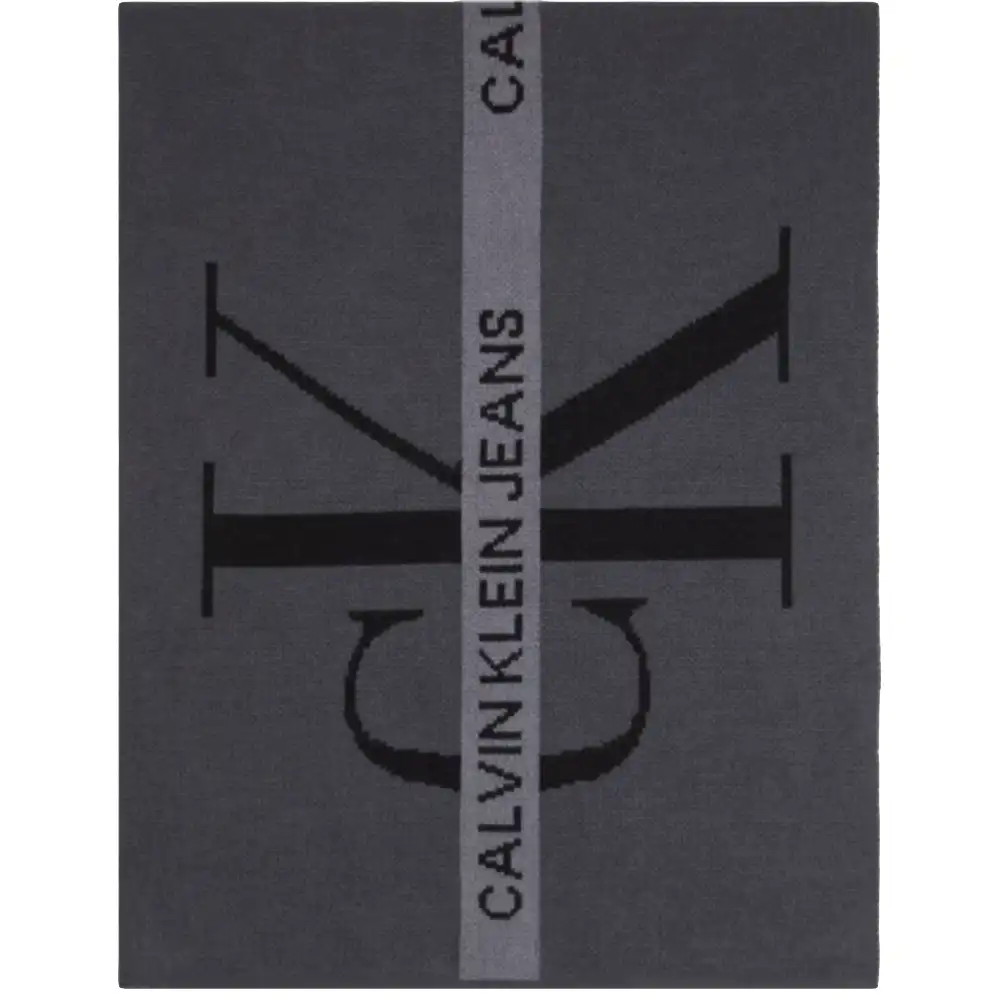 Echarpe homme Calvin Klein Cotton tape scarf Gris - ZESHOES