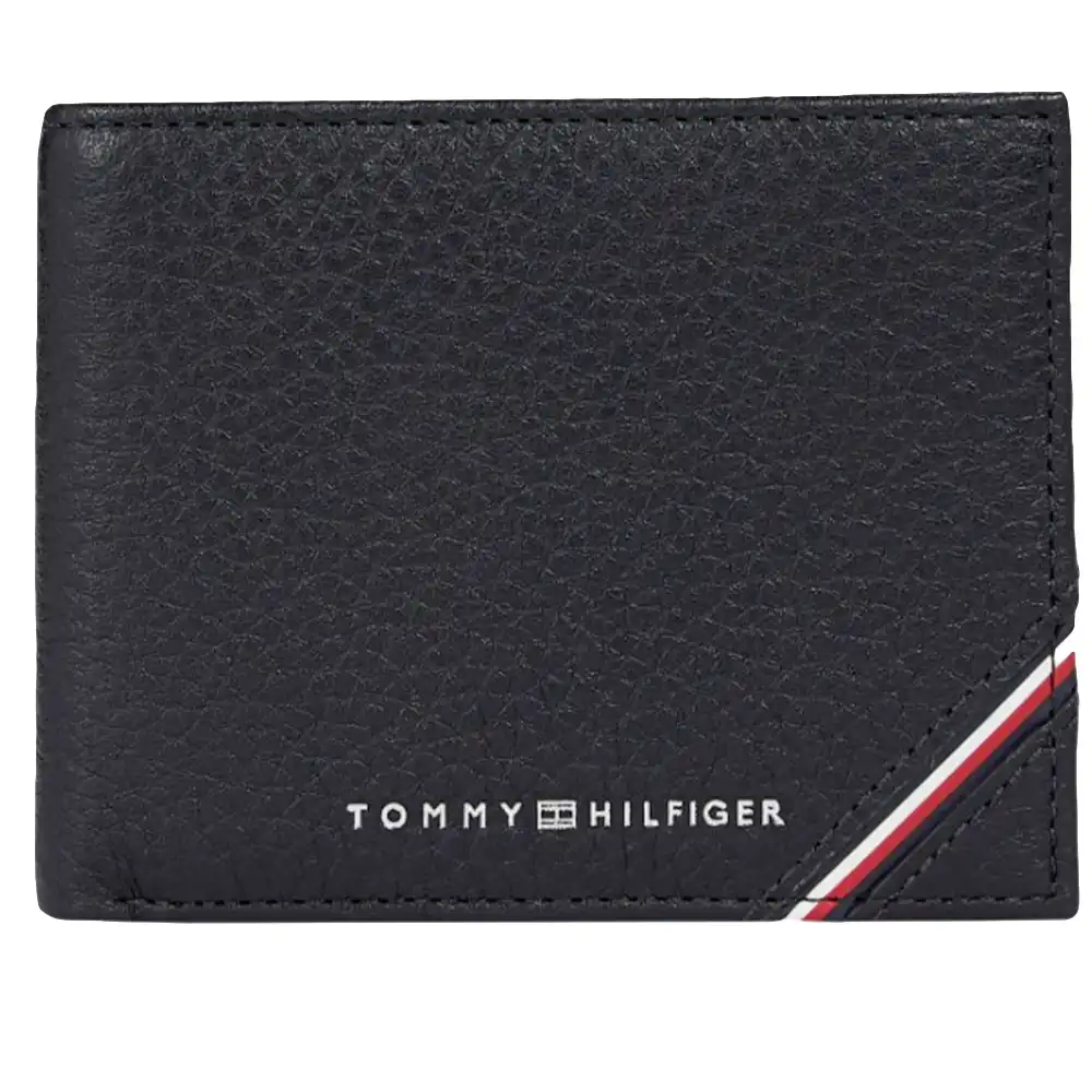 Portefeuille homme Tommy Jeans Downtown mini cc wallet Noir - ZESHOES