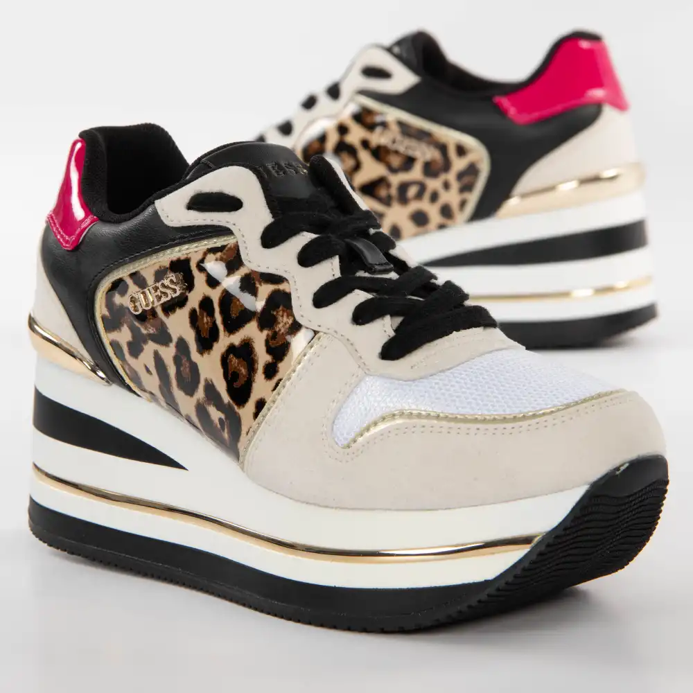 Basket basse femme Guess Hektore Leopard - ZESHOES