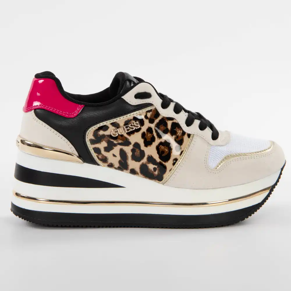 Basket basse femme Guess Hektore Leopard - ZESHOES