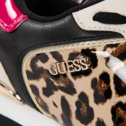 Basket basse femme Guess Hektore Leopard - ZESHOES