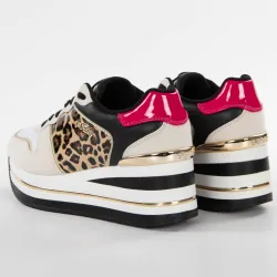 Basket basse femme Guess Hektore Leopard - ZESHOES