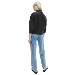 Sweat shirt femme Calvin Klein Oversized roll neck Noir - ZESHOES