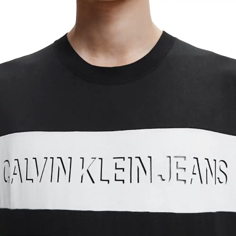 T shirt manche courte homme Calvin Klein Classic logo Bleu - ZESHOES