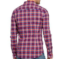 Chemise manches longues homme Tommy Jeans Popeline Multicolor - ZESHOES
