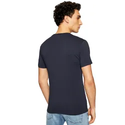 T shirt manche courte homme Guess Classic logo triangle Bleu - ZESHOES