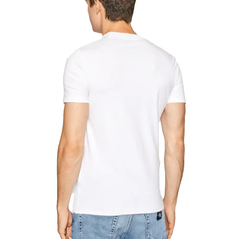 T shirt manche courte homme Guess Classic logo triangle Blanc - ZESHOES