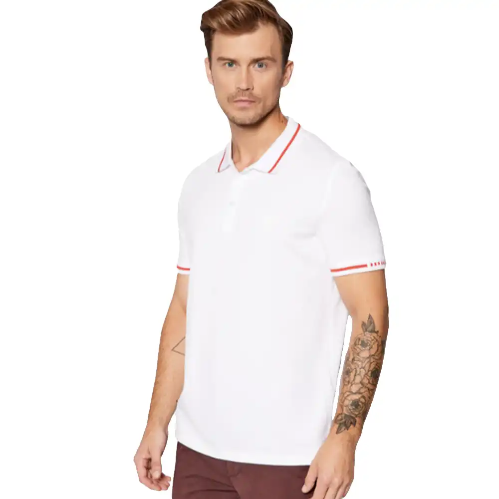 Polo manche courte Guess Classic line Blanc - ZESHOES