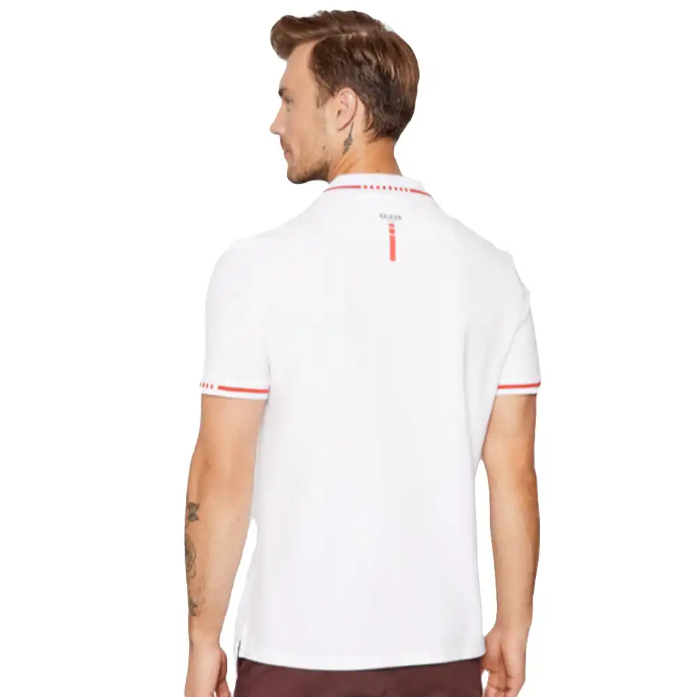 Polo manche courte Guess Classic line Blanc - ZESHOES