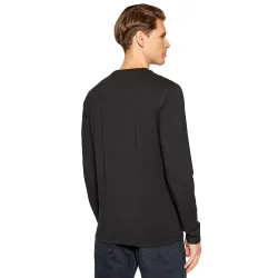 T shirt manche longue homme Guess Logo challenges Noir - ZESHOES