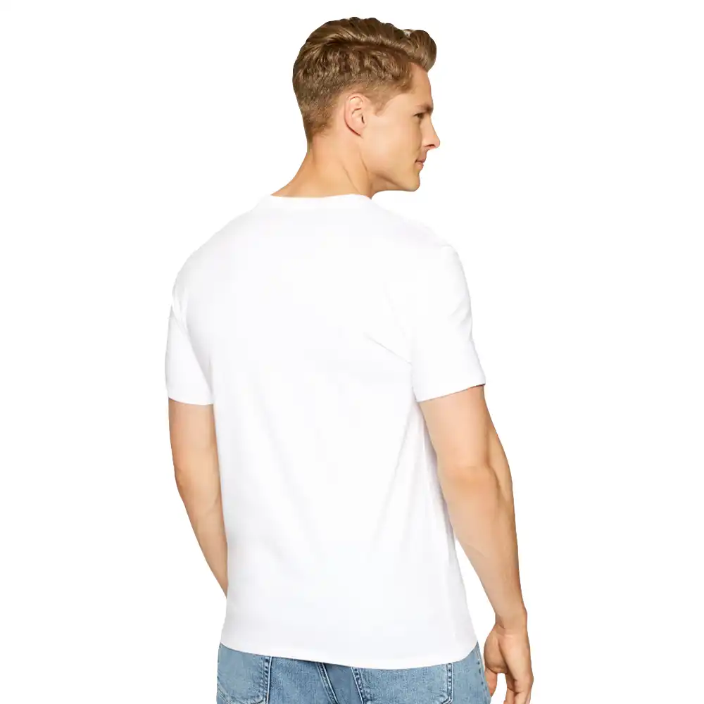 T shirt manche courte homme Guess Little logo triangle Blanc - ZESHOES T shirt manche courte homme Guess Little logo triangle Blanc - ZESHOES