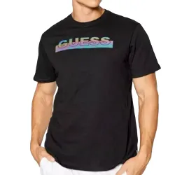T shirt manche courte homme Guess Original logo Noir - ZESHOES T shirt manche courte homme Guess Original logo Noir - ZESHOES