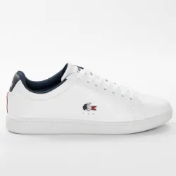 Basket basse femme Lacoste Carnaby evo tri Blanc - ZESHOES Basket basse femme Lacoste Carnaby evo tri Blanc - ZESHOES