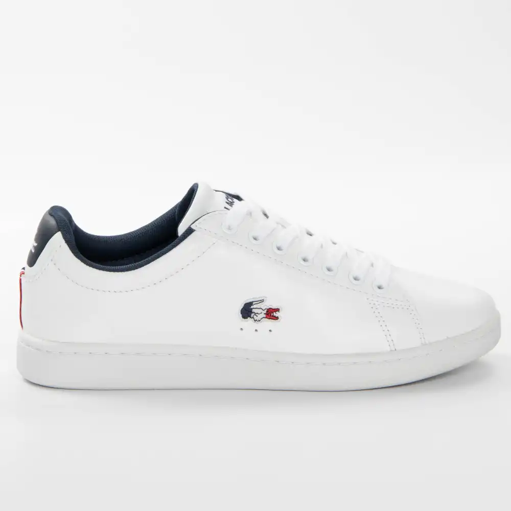 Basket basse femme Lacoste Carnaby evo tri Blanc - ZESHOES Basket basse femme Lacoste Carnaby evo tri Blanc - ZESHOES