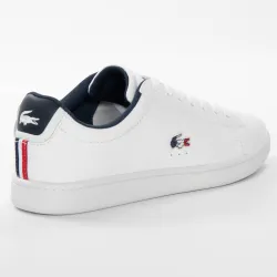 Basket basse femme Lacoste Carnaby evo tri Blanc - ZESHOES Basket basse femme Lacoste Carnaby evo tri Blanc - ZESHOES