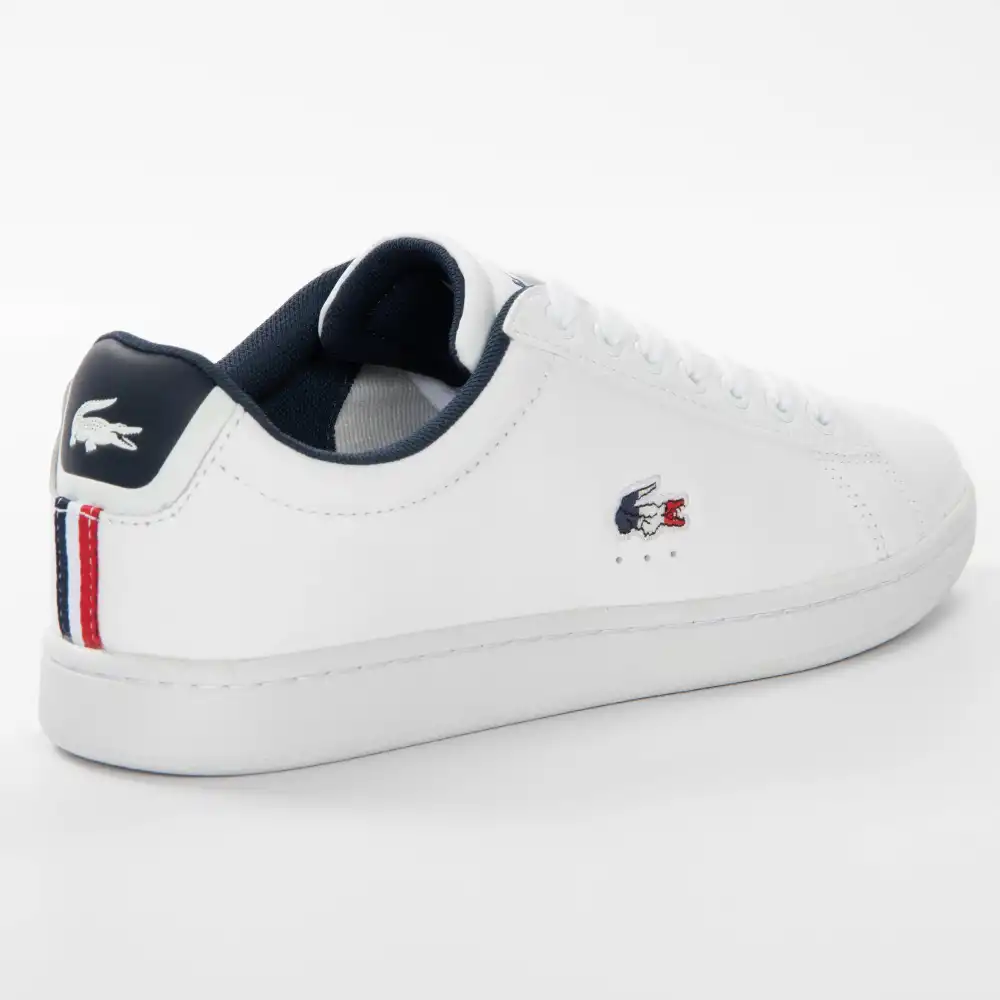 Basket basse femme Lacoste Carnaby evo tri Blanc - ZESHOES Basket basse femme Lacoste Carnaby evo tri Blanc - ZESHOES