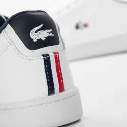 Basket basse femme Lacoste Carnaby evo tri Blanc - ZESHOES Basket basse femme Lacoste Carnaby evo tri Blanc - ZESHOES