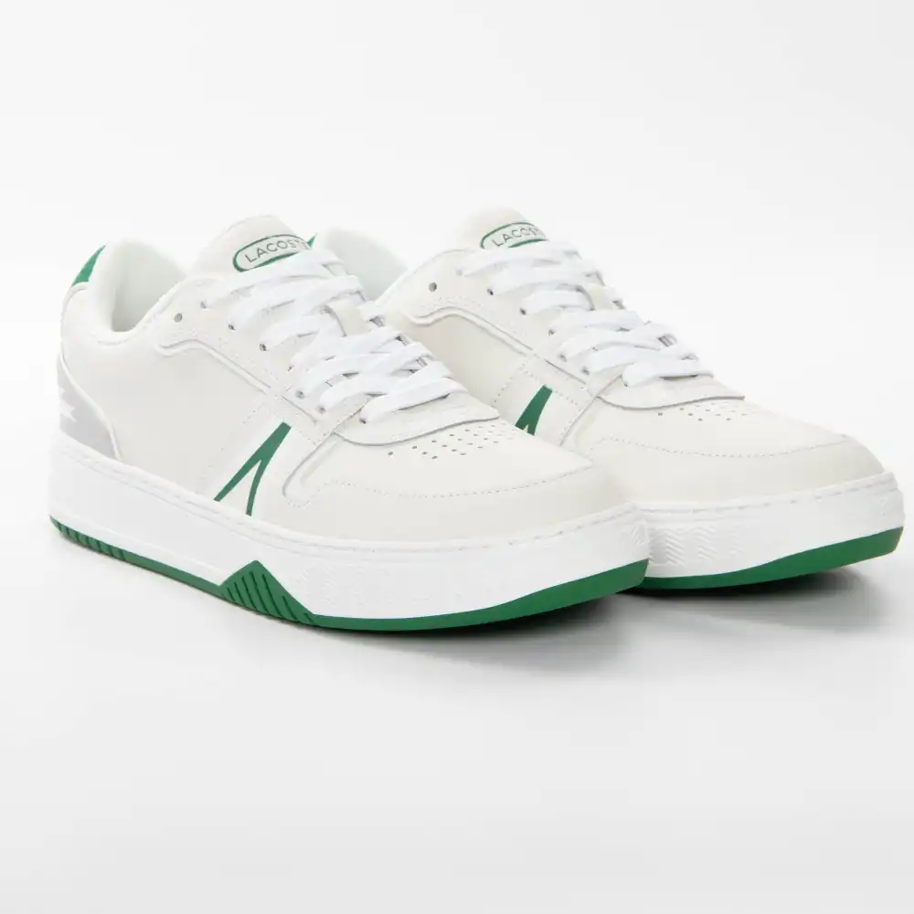 Basket basse homme Lacoste L001 Leather Blanc - ZESHOES