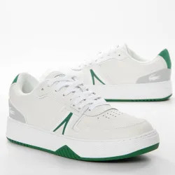 Basket basse homme Lacoste L001 Leather Blanc - ZESHOES Basket basse homme Lacoste L001 Leather Blanc - ZESHOES