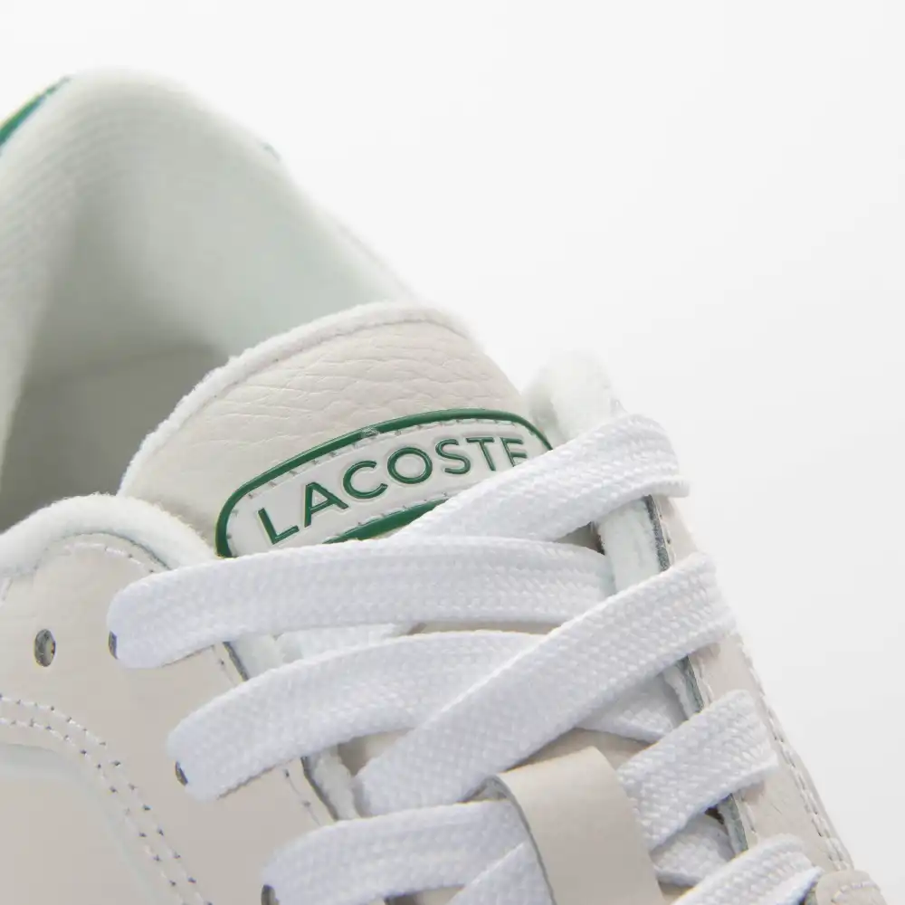 Basket basse homme Lacoste L001 Leather Blanc - ZESHOES Basket basse homme Lacoste L001 Leather Blanc - ZESHOES