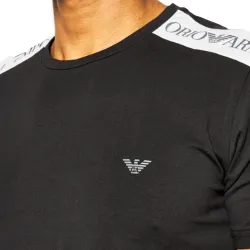 T shirt manche courte homme Emporio Armani Classic logo B&W Noir - ZESHOES T shirt manche courte homme Emporio Armani Classic logo B&W Noir - ZESHOES