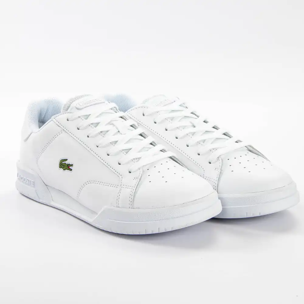 Basket de ville basse homme Lacoste Twin serve 0721 Blanc - ZESHOES