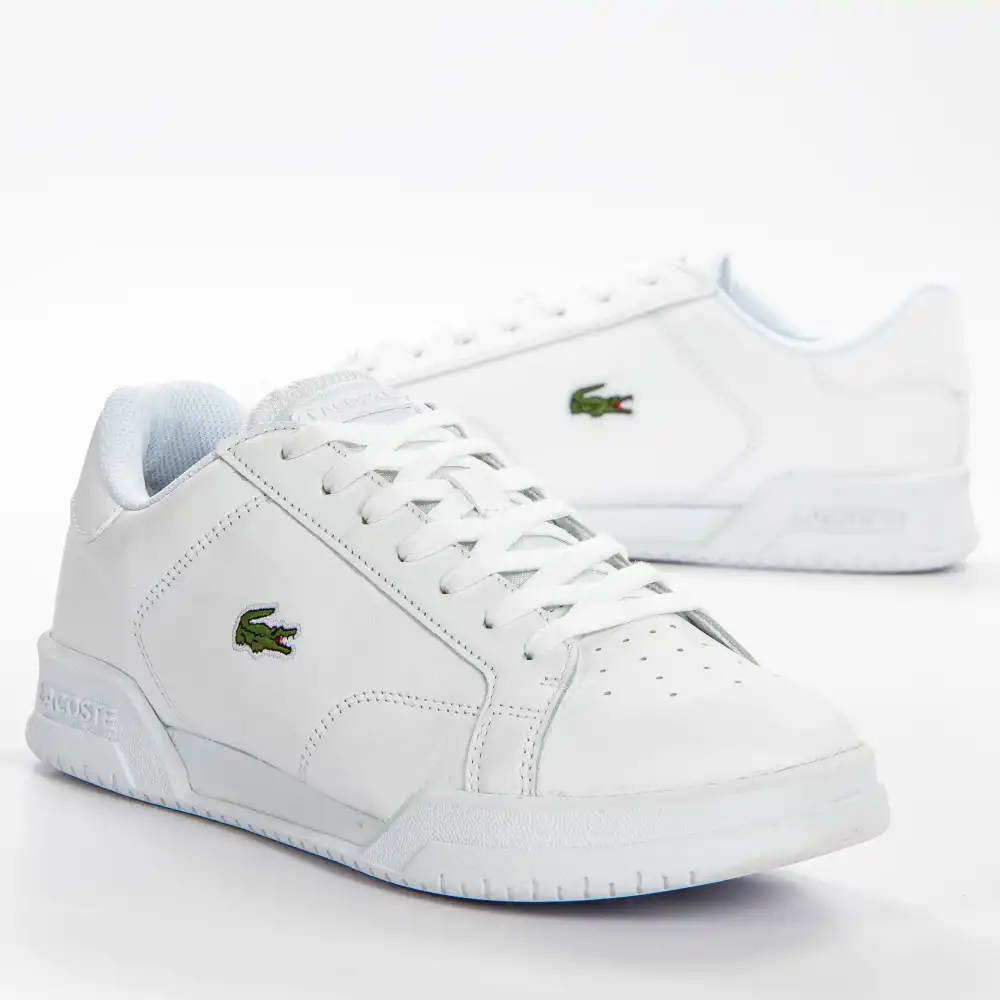 Basket de ville basse homme Lacoste Twin serve 0721 Blanc - ZESHOES Basket de ville basse homme Lacoste Twin serve 0721 Blanc - ZESHOES