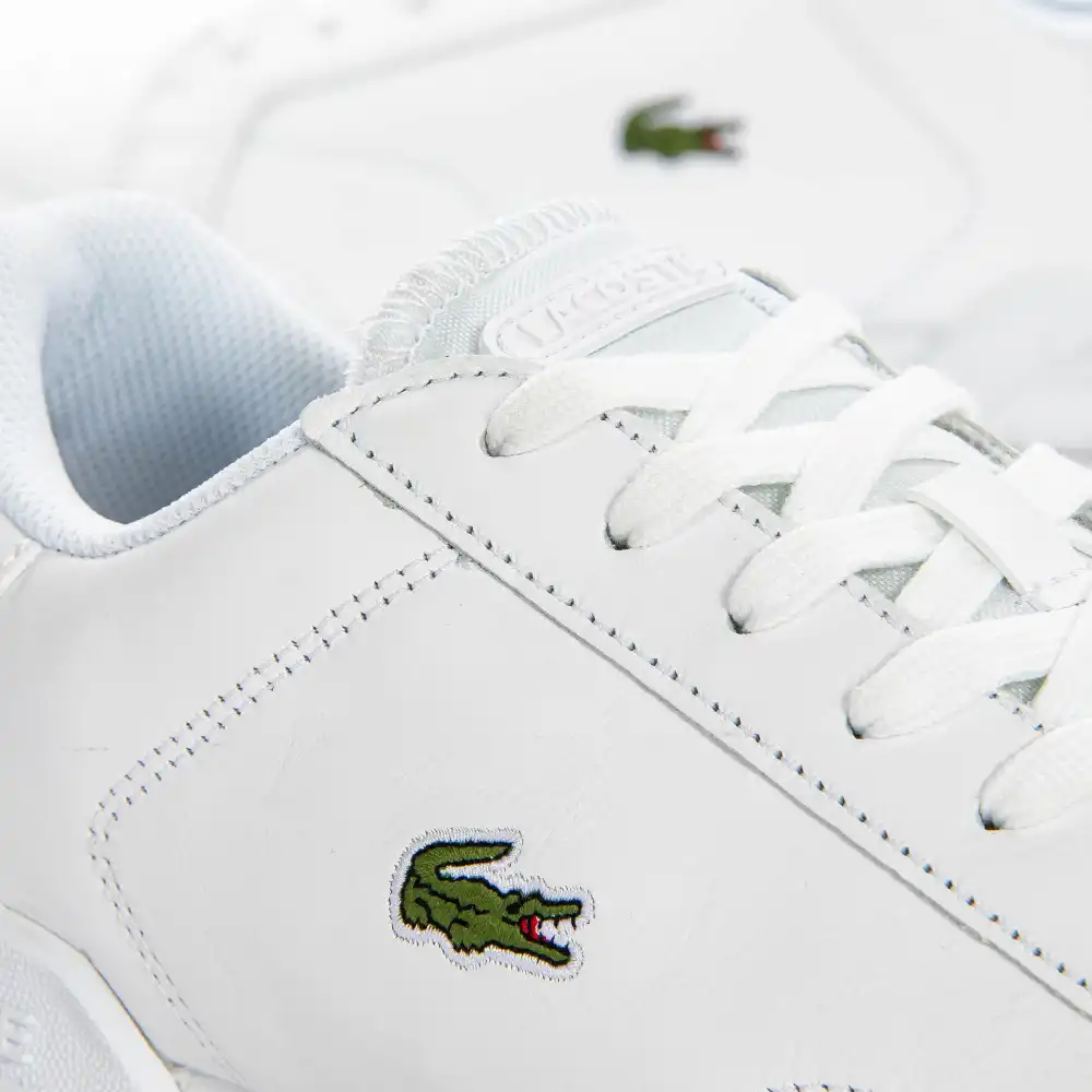 Basket de ville basse homme Lacoste Twin serve 0721 Blanc - ZESHOES Basket de ville basse homme Lacoste Twin serve 0721 Blanc - ZESHOES