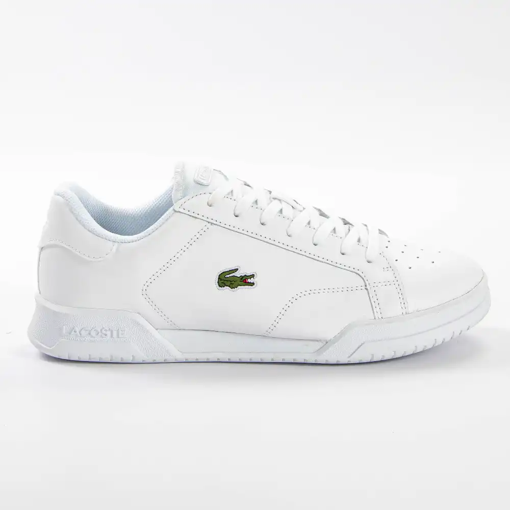 Basket de ville basse homme Lacoste Twin serve 0721 Blanc - ZESHOES Basket de ville basse homme Lacoste Twin serve 0721 Blanc - ZESHOES