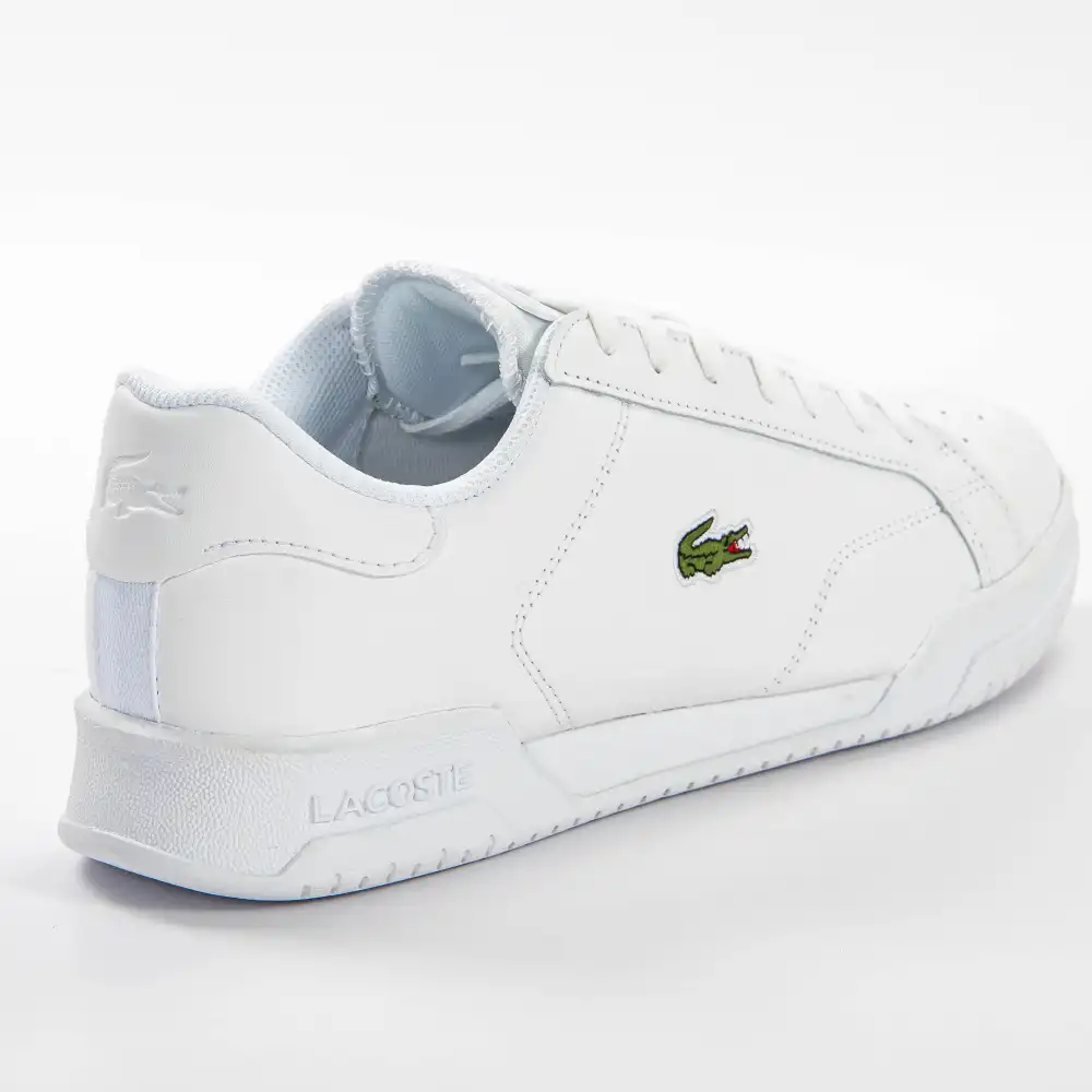 Basket de ville basse homme Lacoste Twin serve 0721 Blanc - ZESHOES Basket de ville basse homme Lacoste Twin serve 0721 Blanc - ZESHOES