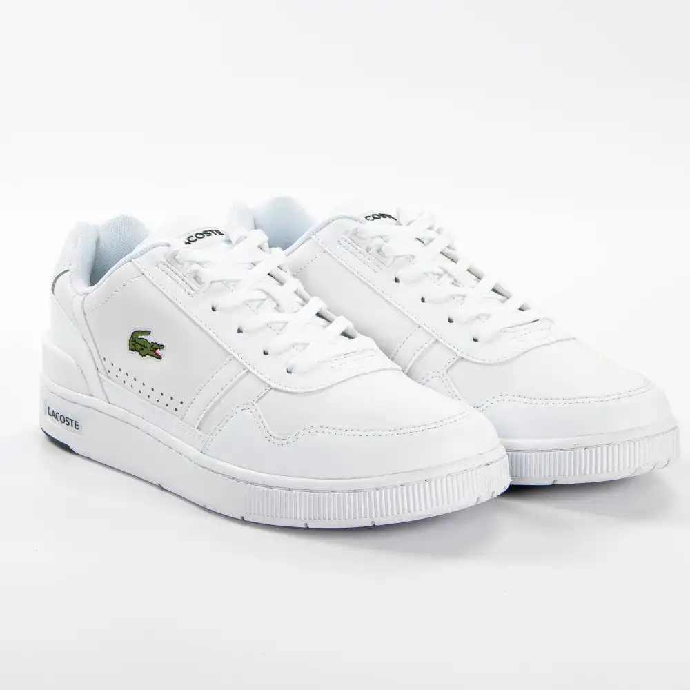 Basket de ville basse homme Lacoste T-clip 0121 Blanc - ZESHOES