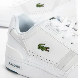 Basket de ville basse homme Lacoste T-clip 0121 Blanc - ZESHOES Basket de ville basse homme Lacoste T-clip 0121 Blanc - ZESHOES