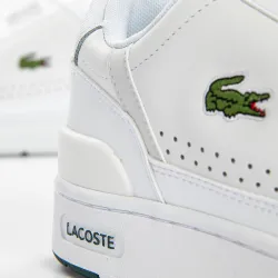 Basket de ville basse homme Lacoste T-clip 0121 Blanc - ZESHOES Basket de ville basse homme Lacoste T-clip 0121 Blanc - ZESHOES