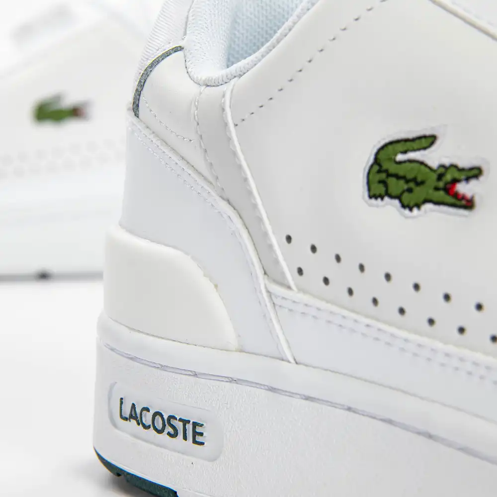 Basket de ville basse homme Lacoste T-clip 0121 Blanc - ZESHOES Basket de ville basse homme Lacoste T-clip 0121 Blanc - ZESHOES