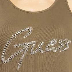 Debardeur femme Guess Top bebe Marron - ZESHOES Debardeur femme Guess Top bebe Marron - ZESHOES