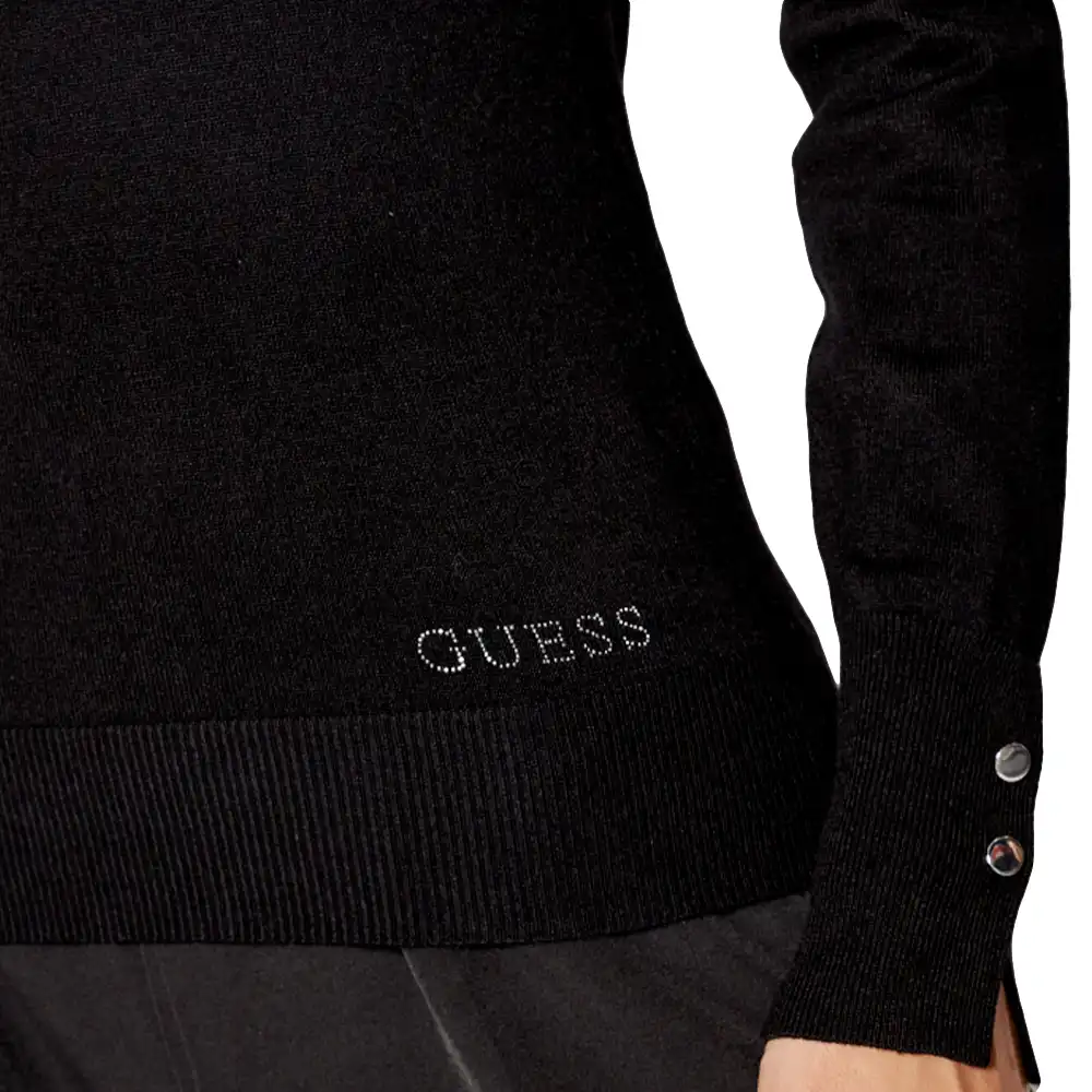 Pull femme Guess Elinor Noir - ZESHOES Pull femme Guess Elinor Noir - ZESHOES