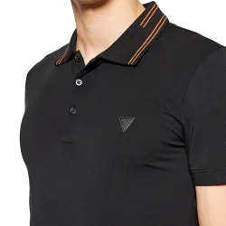 Polo manche courte Guess Extra line Noir - ZESHOES