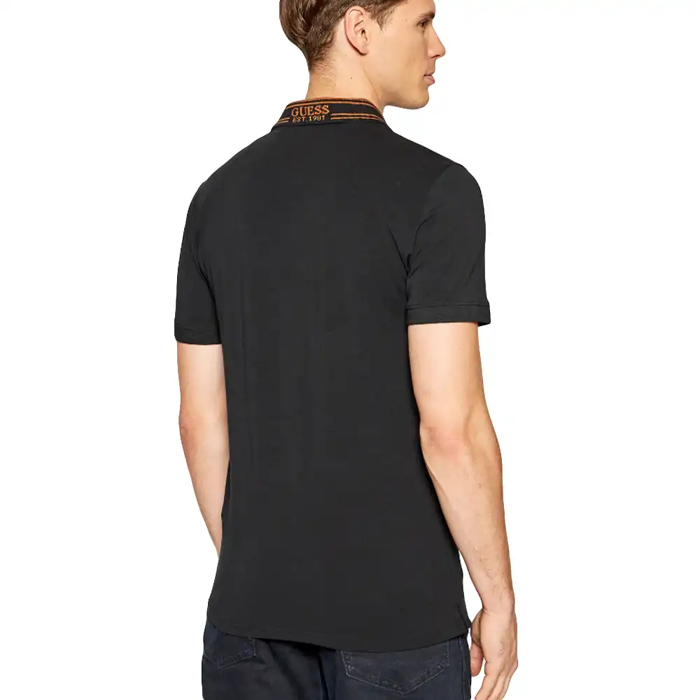 Polo manche courte Guess Extra line Noir - ZESHOES