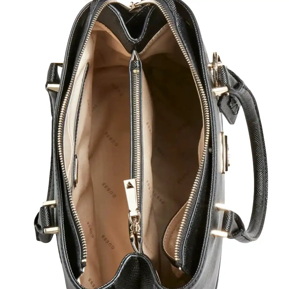 Sac a main femme Guess Safiano Noir - ZESHOES