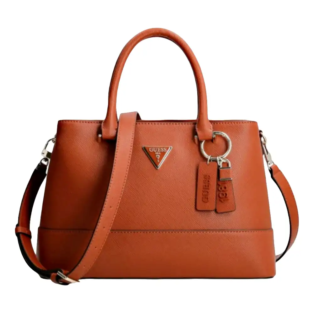 Sac a main femme Guess Cordelia saffiano Marron - ZESHOES