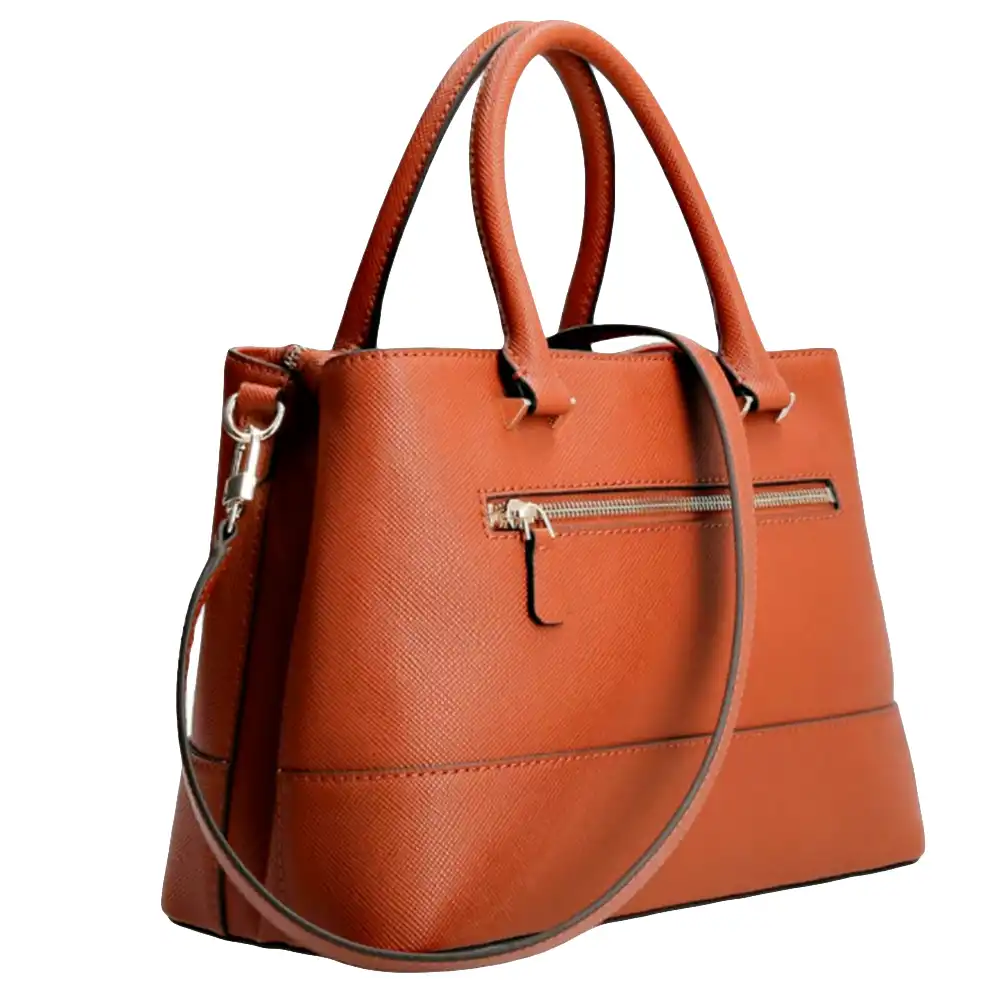 Sac a main femme Guess Cordelia saffiano Marron - ZESHOES