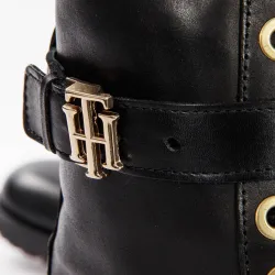 Bottine femme Tommy Jeans Essential biker boot Noir - ZESHOES